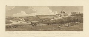 Uitzicht op het Marly-aquaduct vanaf het Paleisterras in St. Germain en Laye, gegraveerd door Joseph Constantine Stadler, 1803